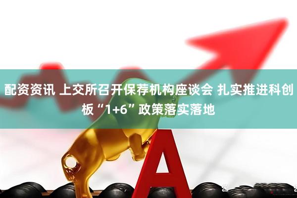 配资资讯 上交所召开保荐机构座谈会 扎实推进科创板“1+6”政策落实落地